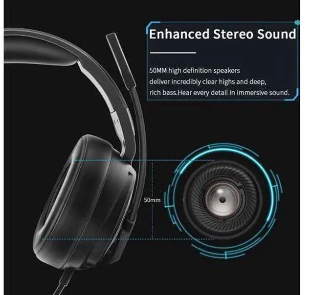 Alt view image 10 of 14 - Wired Gaming Headset & for Xbox one Headset & PS4 Gaming Headset, 3.5mm Surround Stereo Gaming Headphones with Mic Soft Memory Earmuffs for PC,Laptop, PS3
