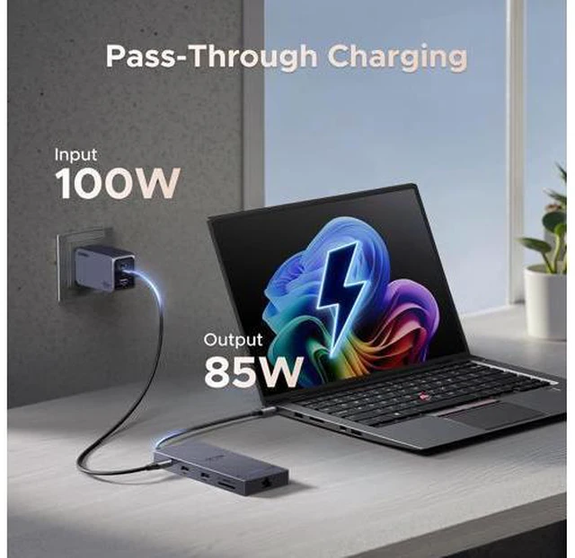 Alt view image 13 of 14 - UGREEN Revodok 10 in 1 USB C Docking Station Dual 4K Monitor, USBC Hub with 2 HDMI, USB A&C 3.2 Ports, SD/TF Card Reader, PD 100W Charging, USB C Dock with 1Gbps Ethernet for Dell, HP, XPS and More