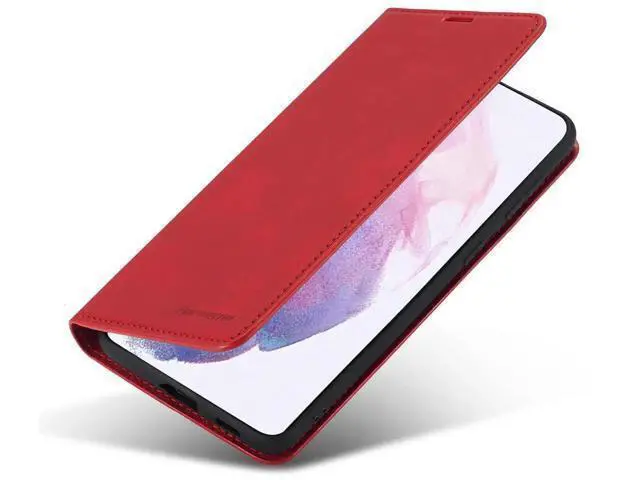 Alt view image 11 of 14 - Case for Samsung Galaxy S25 Edge 5G 6.7 inch Premium PU Leather Phone Cover with Card Holder Stand, Shockproof Flip Wallet Cover Red
