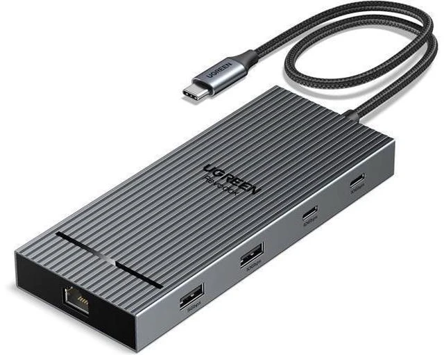 Alt view image 8 of 14 - UGREEN Revodok 10 in 1 USB C Docking Station Dual 4K Monitor, USBC Hub with 2 HDMI, USB A&C 3.2 Ports, SD/TF Card Reader, PD 100W Charging, USB C Dock with 1Gbps Ethernet for Dell, HP, XPS and More