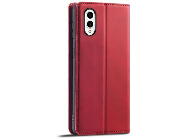 Alt view image 13 of 14 - Case for Samsung Galaxy S25 Edge 5G 6.7 inch Premium PU Leather Phone Cover with Card Holder Stand, Shockproof Flip Wallet Cover Red