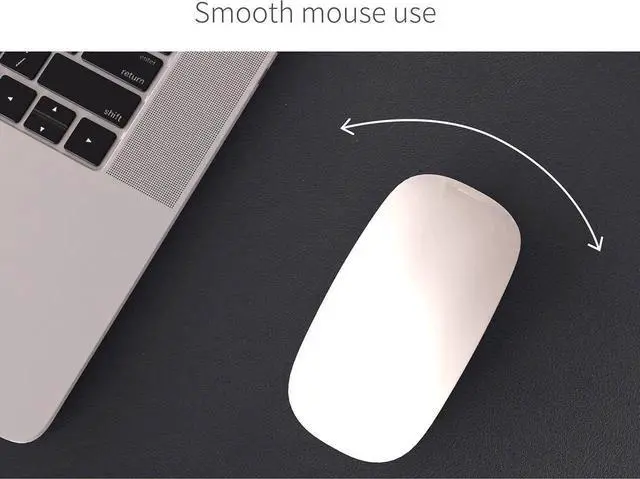 Alt view image 10 of 14 - Dual-Sided Mouse Pad Natural Cork & PU Leather Large Desk Pad for Office and Home Work Desk Protector Non-Slip Waterproof Easy Clean (Black 36x17)