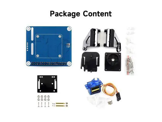 Alt view image 10 of 14 - 2-DOF Pan-Tilt HAT for Raspberry Pi Series Board Light Intensity Sensing Control Camera Movement I2C Interface