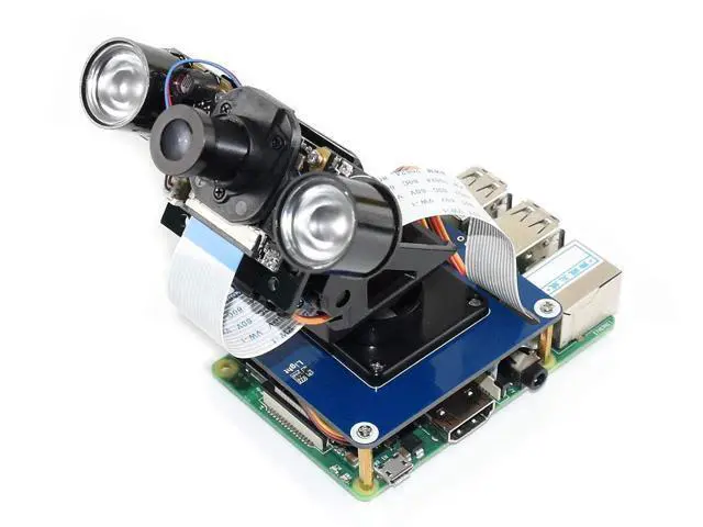 Alt view image 13 of 14 - 2-DOF Pan-Tilt HAT for Raspberry Pi Series Board Light Intensity Sensing Control Camera Movement I2C Interface