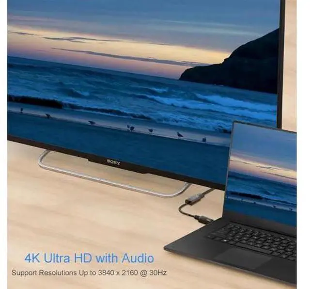 Alt view image 13 of 14 - AOMOPROING 4K DisplayPort (DP) to HDMI Adapter, Gold-Plated Uni-Directional Display Port PC to HDMI Screen Converter (Male to Female) Compatible with HP, D.ell, L.enovo & More, Passive - Black 5 packs