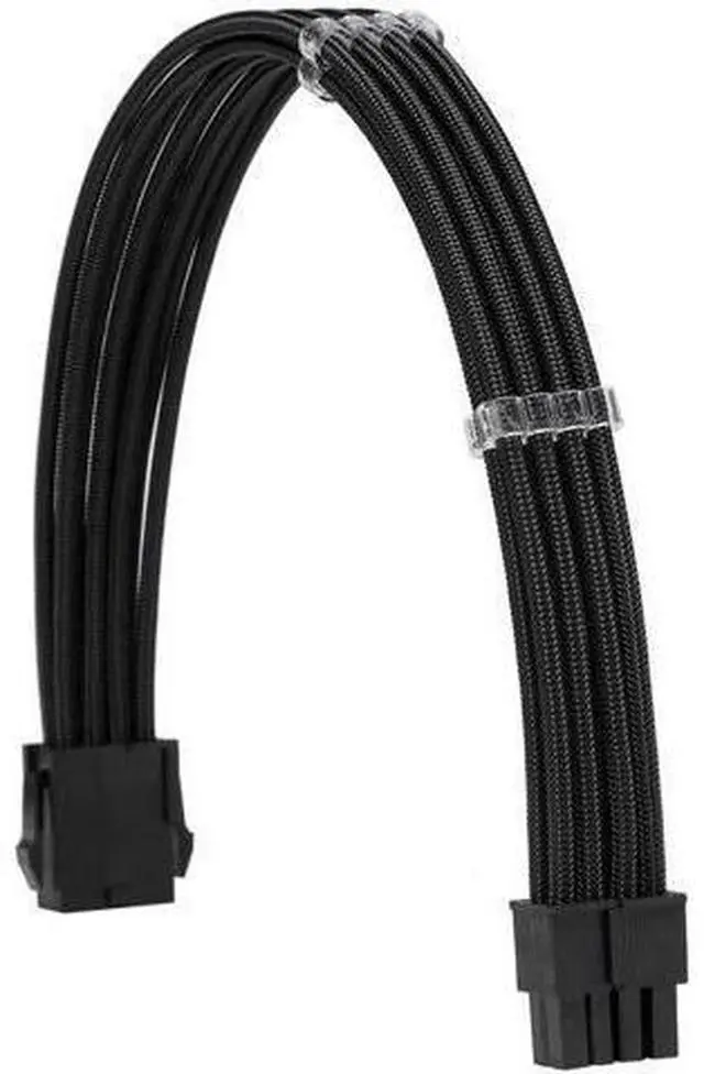 Alt view image 10 of 12 - Black Braided Sleeved PSU Extension Cable Kit, 18AWG ATX 24Pin + EPS 8Pin + PCIe 8Pin with Cable Combs for Motherboard & GPU