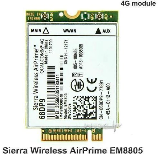 Alt view image 5 of 8 - Unlocked Sierra Wireless AirPrime EM8805 DW5570e 68DP9 C26 WWAN 4G Card LTE HSPA+ NGFF Module For DELL E7250 Venue 8 Pro/11 pro