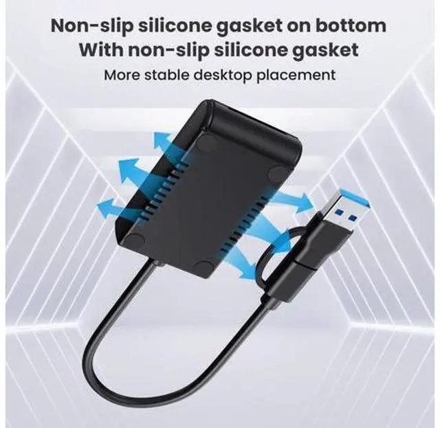 Alt view image 13 of 14 - M.2 NVME/SATA SSD Enclosure Reader/Writer,USB A/C 10Gbps Desktop M.2 SSD Dual Protocol Enclosure Adapter