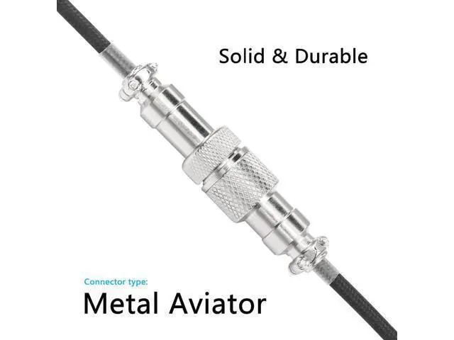 Alt view image 13 of 14 - Aomoproing Coiled Keyboard Cable for Gaming Keyboard, Coiled Aviator Keyboard Cables Type-C to USB A Cable with Detachable Aviator Connector, Double-Sleeved Mechanical Keyboard Wire (Black)