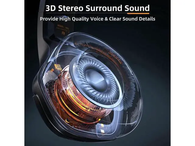 Alt view image 12 of 14 - Wired Gaming Headset for PS5, PS4, PC, Stereo Surround Sound Gaming Headphones with Noise Cancelling Microphone, Over-Ear Gamer Headset with 4 Mode RGB Light for Laptop Mac Switch XboxOne (Black)