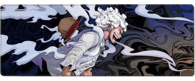 Alt view image 8 of 14 - Anime One Piece Gaming Mouse Pad Non-Slip Rubber Desk Mat Gear 5 Luffy Mousepad for Office Desk Decor 31.5 x 11.8inches x 3mm