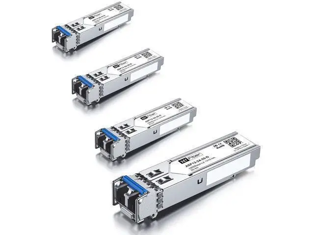 Alt view image 8 of 14 - H!Fiber 4 Pack 1.25G Single Mode SFP LC Module, 1000Base-LX/LH Fiber Transceiver for Cisco GLC-LH-SMD, Meraki, Ubiquit UniFi, TP-Link, Fortinet, Intel, Netgear, Mikrotik and More (SMF,1310nm,20km,DDM)