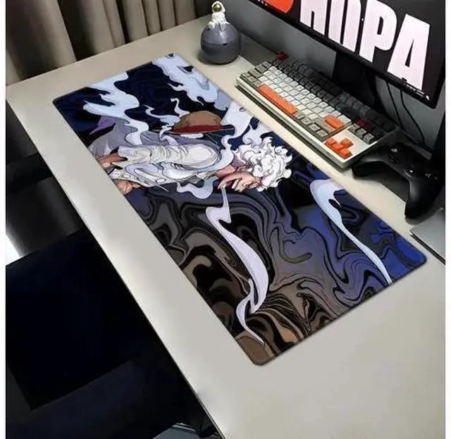 Alt view image 10 of 14 - Anime One Piece Gaming Mouse Pad Non-Slip Rubber Desk Mat Gear 5 Luffy Mousepad for Office Desk Decor 31.5 x 11.8inches x 3mm
