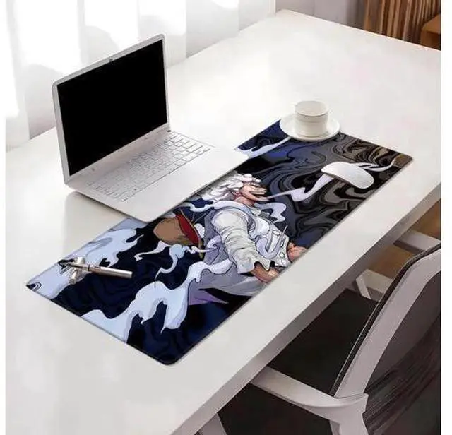 Alt view image 9 of 14 - Anime One Piece Gaming Mouse Pad Non-Slip Rubber Desk Mat Gear 5 Luffy Mousepad for Office Desk Decor 31.5 x 11.8inches x 3mm