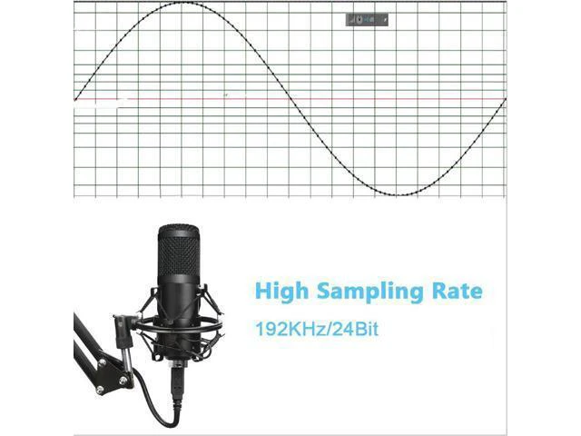 Alt view image 11 of 14 - USB Condenser Microphone Kit 192kHZ/24bit Plug & Play Computer PC Microphone Studio Streaming Cardioid Mic for Recording Broadcasting YouTube Gaming