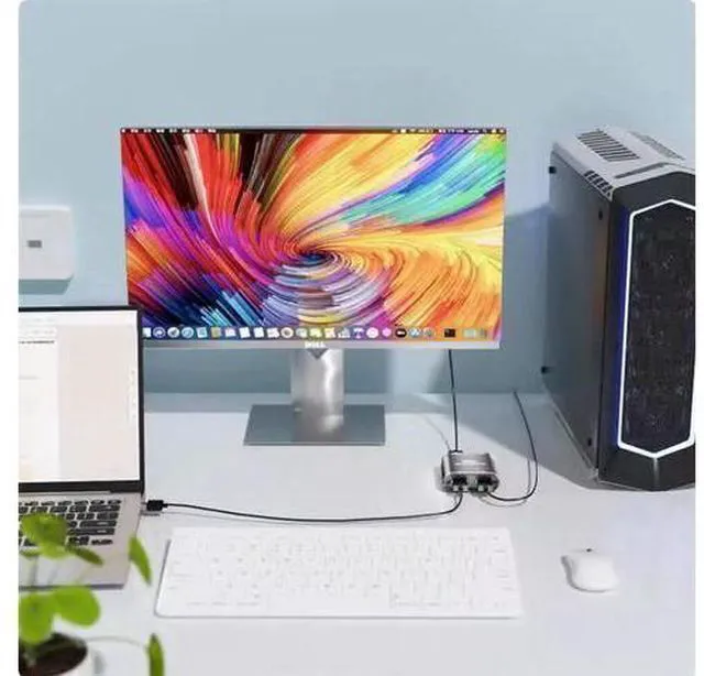 Alt view image 5 of 6 - hdmi divider one minute two 4K mini HDMI one in two out divider HD video on the same screen