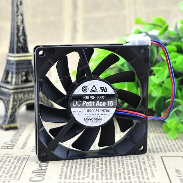 Alt view image 8 of 10 - Compatible for DC Petit Ace 15 109P0812M706 12V 0.09A 8cm 8015 2-Wire Cooling Fan