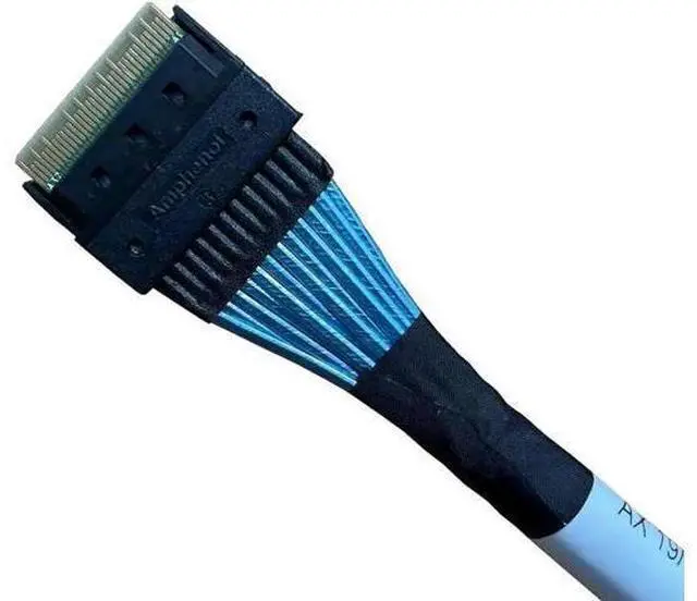 Alt view image 10 of 14 - 80CM PCIe 4.0 MCIO Fanout Cable, SFF-TA-1016 8i 74Pin Mini Cool Edge IO to Dual SFF-8639 U.2 NVMe Storage Cable with Independent Power Supply