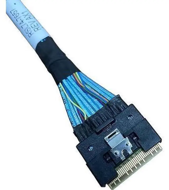 Alt view image 12 of 14 - 80CM PCIe 4.0 MCIO Fanout Cable, SFF-TA-1016 8i 74Pin Mini Cool Edge IO to Dual SFF-8639 U.2 NVMe Storage Cable with Independent Power Supply