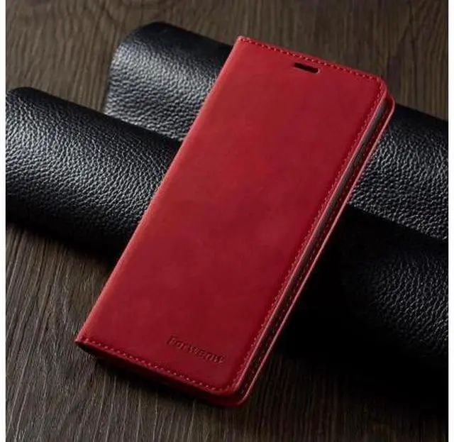 Alt view image 9 of 14 - Case for Samsung Galaxy S20 Ultra Premium PU Leather Cover TPU Bumper with Card Holder Kickstand Shockproof Flip Wallet Cover for Galaxy S20 Ultra Red