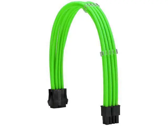 Alt view image 9 of 12 - Green Braided PSU Extension Cable Kit, 18AWG ATX 24Pin + EPS 8Pin + PCIe 8Pin Cables with Cable Combs