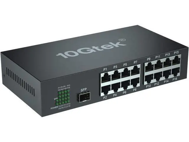 Alt view image 3 of 3 - 17-Port Fast Ethernet Switch, with 1 SFP Slots (100M), Unmanaged, Without Transceiver
