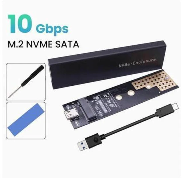 Alt view image 10 of 10 - m.2 NGFF nvme to usb3.1 gen2 type-c Solid State SSD mobile disk box conversion card package