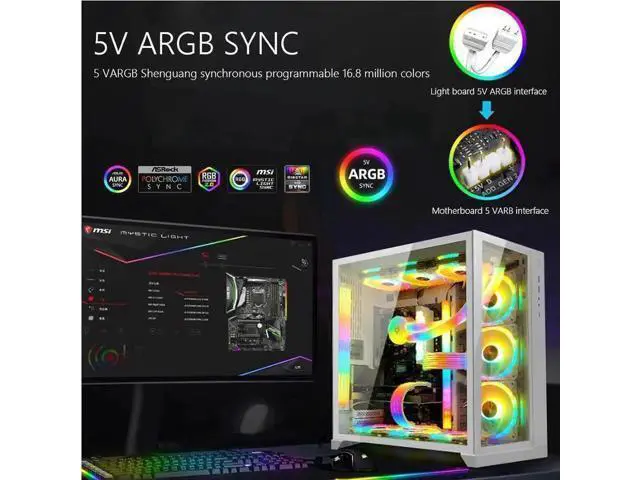 Alt view image 14 of 14 - COOLMOON AOSOR AL200 Lamp Tape 5V ARGB Aura Sync Flexible Light Bar Widening Bendable Multifunctional DIY for 3x8P Graphics Card