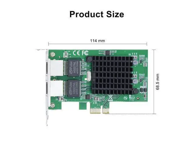 Alt view image 11 of 14 - Gigabit Dual NIC with Intel 82576 Chip, 1Gb Network Card Compare to Intel E1G42ET NIC, 2 RJ45 Ports, PCI Express 2.1 X1, Ethernet Card with Low Profile for Windows/Windows Server/Linux