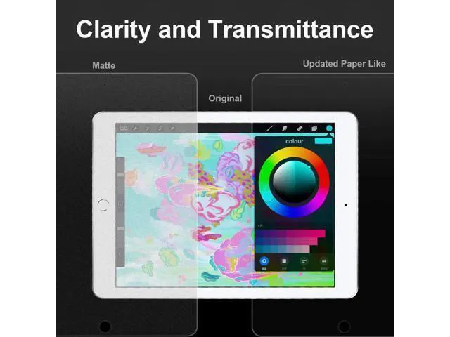 Alt view image 12 of 14 - Paper-Like Screen Protector for New iPad 9.7 2018 2017 / iPad Pro 9.7 2016 / iPad Air 2 / iPad Air Paper Texture Film Special for Writing Drawing and Sketching Apple Pencil Compatible