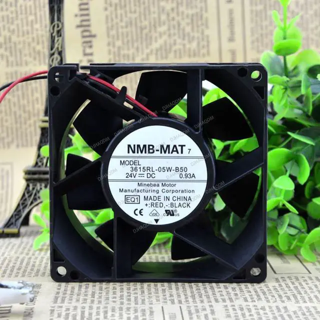 Alt view image 7 of 10 - Compatible for NMB-MAT 3615RL-05W-B50 24V 0.93A 9238 2-Wire Cooling Fan
