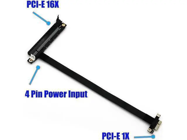 Alt view image 11 of 12 - PCIe 1x to 16x Flexible Riser Extension Cable, SATA to IDE 4Pin Powered PCI-E Adapter for GPU Mining Rig