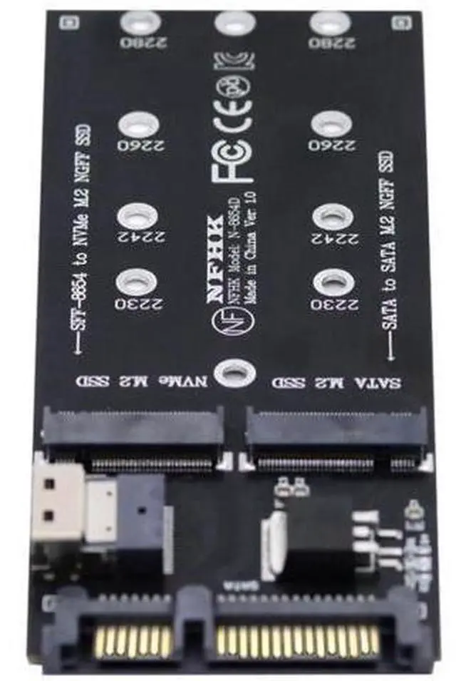 Alt view image 14 of 14 - 2-in-1 Combo Adapter: M.2 NVMe to SFF-8654 + NGFF SATA to SATA Port for Motherboard