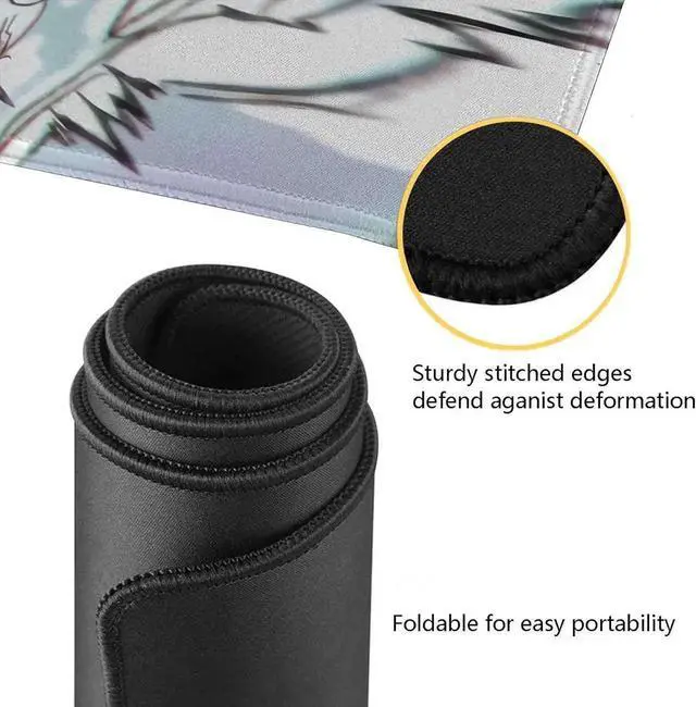 Alt view image 12 of 14 - Anime Mouse Pad Luffygear 5 Extended Gaming Desk Pad with Stitched Edges Large Mouse Mat with Non-Slip Rubber Base for Work & Gaming Office & Home 31.5x15.7 inch