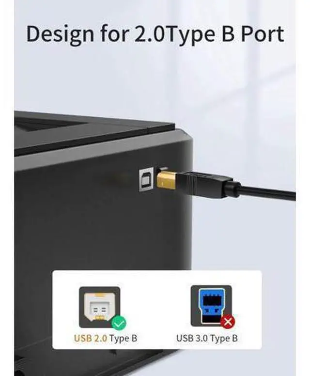 Alt view image 14 of 14 - 15FT/4.5M USB B to USB C Cable, Type B to Type C Printer Cord for MacBook, MIDI Controller, Keyboard
