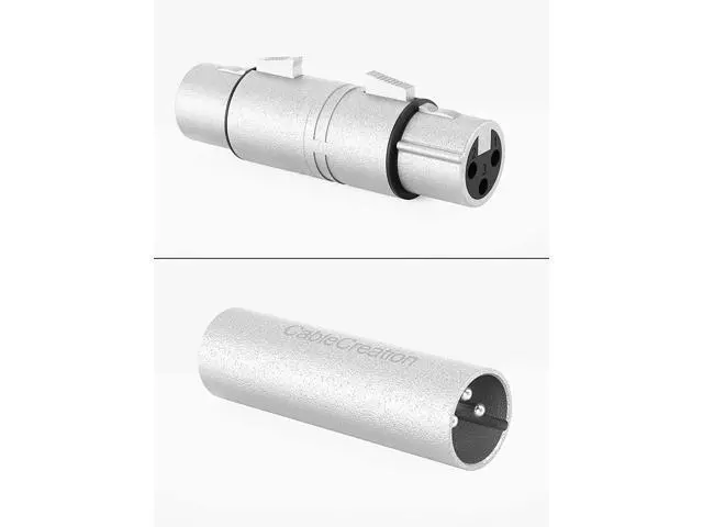 Alt view image 9 of 14 - [4-Pair XLR Male to Male & XLR Female to Female 3PIN Adapter Connector Compatible with Microphone,Mixer,Silver