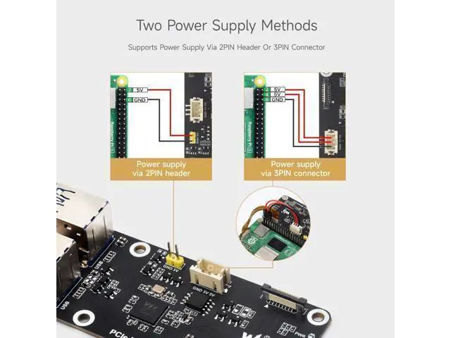 Alt view image 14 of 14 - PCIe to 4-Ch USB3.2 Gen1 Board (C), Compatible with Raspberry Pi 5, Up to 5Gbps Transmission Speed, No Driver Required, Plug and Play