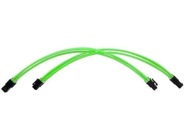 Alt view image 10 of 12 - Green Braided PSU Extension Cable Kit, 18AWG ATX 24Pin + EPS 8Pin + PCIe 8Pin Cables with Cable Combs