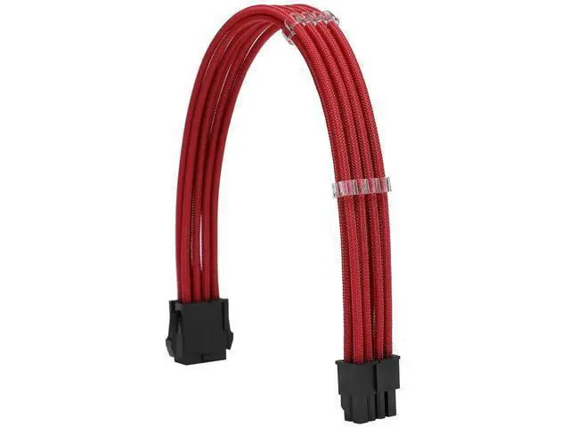 Alt view image 8 of 12 - Red Braided PSU Extension Cable Kit, 18AWG ATX 24Pin + EPS 8Pin + PCIe 8Pin Cables with Cable Combs