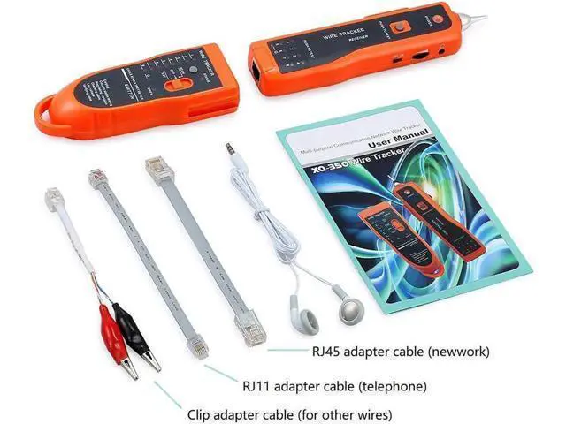 Alt view image 12 of 14 - Wire Tester RJ45 RJ11 Cable Tracker Line Finder Multifunction Wire Tracker Ethernet LAN Network Cat5 Cat6 with Earphone for Cable Collation, Network Maintenance Collation, Telephone Line Test