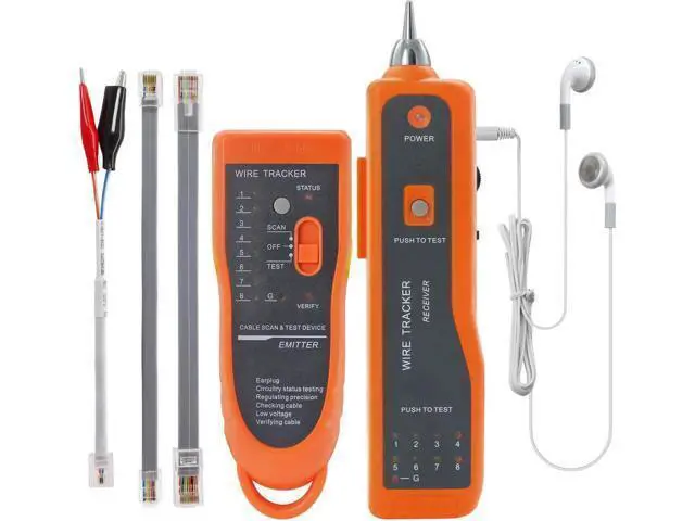 Alt view image 8 of 14 - Wire Tester RJ45 RJ11 Cable Tracker Line Finder Multifunction Wire Tracker Ethernet LAN Network Cat5 Cat6 with Earphone for Cable Collation, Network Maintenance Collation, Telephone Line Test