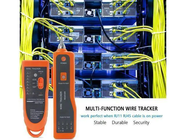 Alt view image 11 of 14 - Wire Tester RJ45 RJ11 Cable Tracker Line Finder Multifunction Wire Tracker Ethernet LAN Network Cat5 Cat6 with Earphone for Cable Collation, Network Maintenance Collation, Telephone Line Test