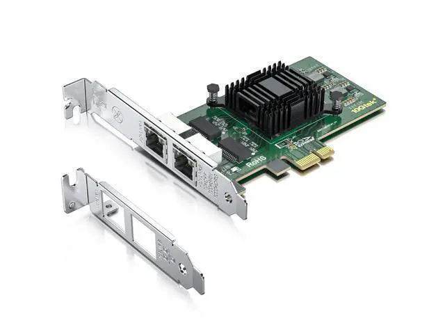 Alt view image 7 of 12 - H!Fiber Gigabit Dual NIC with Intel 82571 Chip, 1Gb Network Card Compare to Intel E1G42ET NIC, 2 RJ45 Ports, PCI Express X1, Ethernet Card with Low Profile for Windows/Windows Server/Linux