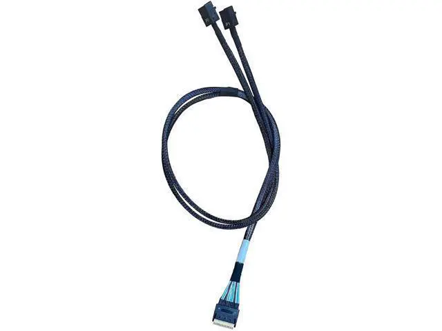 Alt view image 6 of 10 - 80cm SlimSAS Splitter Cable, SFF-8654 74Pin 8X to Dual SFF-8643 36Pin 2×4X Mini SAS HD Server Internal Storage Data Cable
