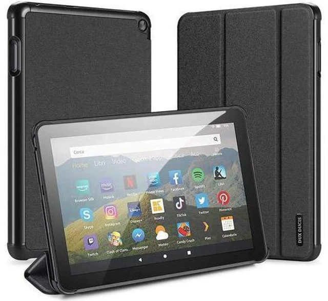 Alt view image 8 of 14 - Case for All-New Kindle Fire HD 8 2020 / Fire HD 8 Plus 2020 10th Generation Ultra Slim Smart PC Shell Folding Stand Cover with Auto Sleep Wake