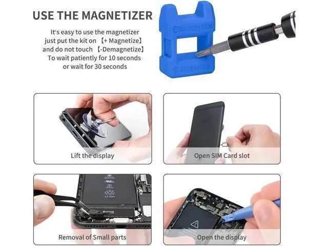 Alt view image 11 of 14 - Computer Repair Kit, 122 in 1 Magnetic Laptop Screwdriver Kit, Precision Screwdriver Set, Small Impact Screw Driver Set with Case for Computer, Laptop, PC, for iPhone, Watch,Ps4 DIY Hand Tools