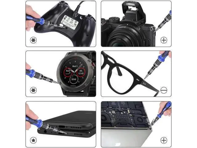 Alt view image 13 of 14 - Computer Repair Kit, 122 in 1 Magnetic Laptop Screwdriver Kit, Precision Screwdriver Set, Small Impact Screw Driver Set with Case for Computer, Laptop, PC, for iPhone, Watch,Ps4 DIY Hand Tools