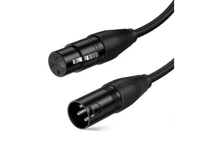 Alt view image 8 of 14 - 50FT XLR Male to Female Balanced 3 PIN Microphone Cable Compatible with Shure SM, Behringer, Speaker Systems, Radio Stations and More, Black