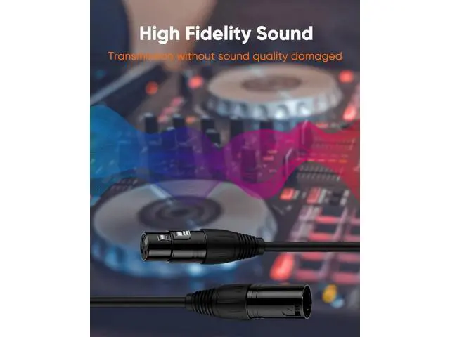 Alt view image 12 of 14 - 50FT XLR Male to Female Balanced 3 PIN Microphone Cable Compatible with Shure SM, Behringer, Speaker Systems, Radio Stations and More, Black