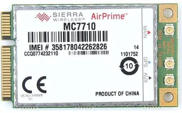 Alt view image 8 of 12 - Unlocked Sierra Wireless MC7710 4G LTE/HSPA+ 4G 3G Module WWAN Mini PCI-E Card WCDMA EDGE / GPRS /LTE 800/900/2100MHz